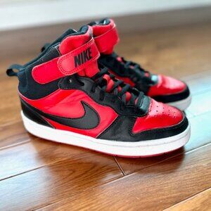 Highly Rated Nike Court Borough Mid 2 Big Kids' Shoes Red 6Y